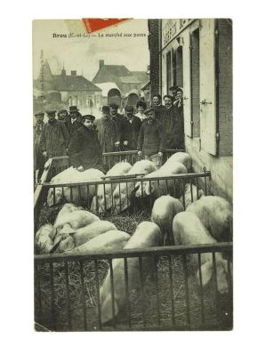 "Brou (E.-et-L.) - Le marché aux porcs" ; © Le Compa