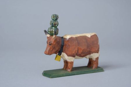 Vache (miniature) ; désalpe