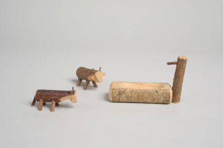 Vaches (miniature) ; abreuvoire