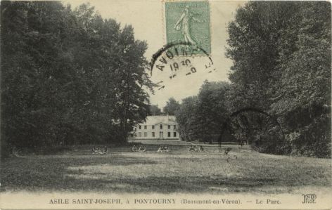 Asile Saint-Joseph, à Pontourny (Beaumont-en-Véron). - Le Parc