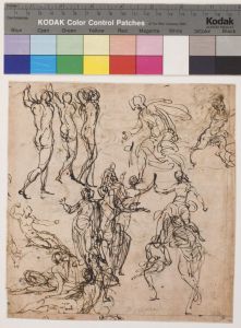 Etudes de figures nues et d'un satyre (recto) / Etudes de figures nues allongées et d'anatomie (verso) (1680.album 1.66)