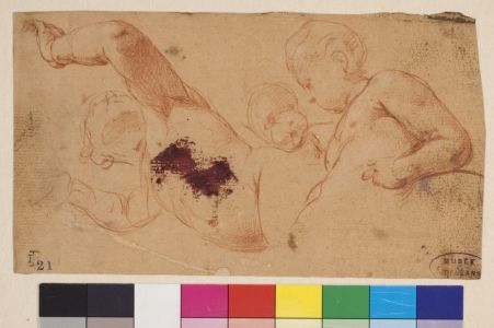 Etude de trois enfants nus (1682.album 3.21)