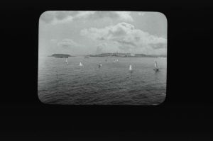 plaque de verre photographique ; Dinard : vue sur Saint-Malo