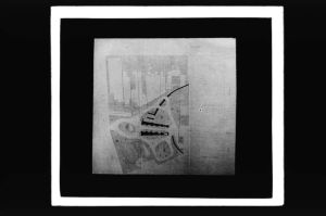diapositive sur verre ; Plan de Wolff 1880 - Palais Gallien