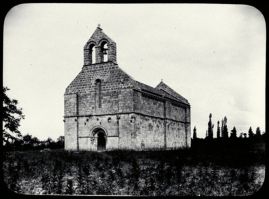 plaque de verre photographique ; Bourg, Eglise de  la Magrigne