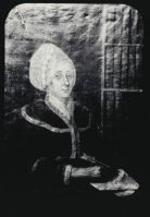plaque de verre photographique ; château de La Brède, portrait de Denise, fille de Montesquieu