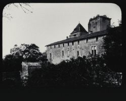 plaque de verre photographique ; château de Curton, ensemble