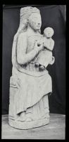 plaque de verre photographique ; Espiet, Gironde, statue de la Vierge