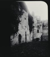 plaque de verre photographique ; Fargues, château ; intérieur