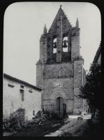 plaque de verre photographique ; Frontenac, Eglise