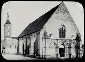 plaque de verre photographique ; Guitres, Eglise XIII & XIV