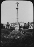 plaque de verre photographique ; Moulon, Croix de cimetière XVI