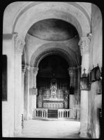 plaque de verre photographique ; Saint-Vincent-de-Pertignas, intérieur [de l’église]