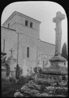 plaque de verre photographique ; Gironde, La Lande de Cubzac, croix de cimetière XIV