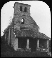 plaque de verre photographique ; Gironde, Aubin de Blaignac, église