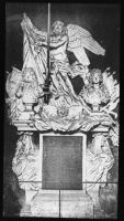 plaque de verre photographique ; Saint-Bruno,  tombeau du marquis et de la marquise de Sourdis