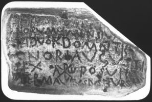 plaque de verre photographique ; Inscription de Sainte-Croix du Mont (405 ap JC)