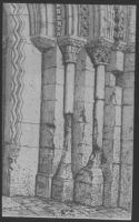 plaque de verre photographique ; Portail de Romagne, détail, Drouyn.  Var.gir . I 130