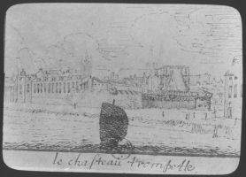plaque de verre photographique ; Le Château Trompette d’après van der Hem (Bordeaux et le SO sous Louis XIII, pl. XII)