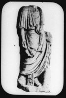 plaque de verre photographique ; Statue découverte en 1756 dans les fondations de l’intendance, Espérandieu,  Catalogue, I.II.p.n°1094.