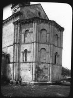 plaque de verre photographique ; Loupiac, église, chœur