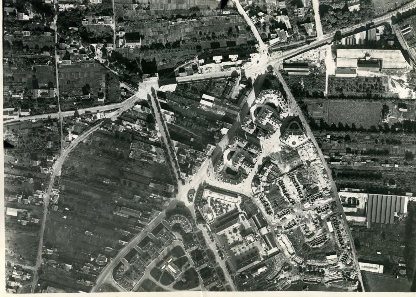 Vue aérienne de la Cité jardins
