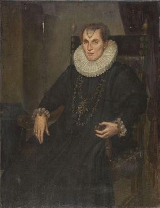 Portrait de femme assise