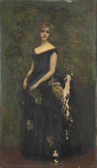Madame de Koréwo en robe du soir