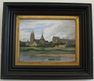 peinture sur céramique "vue de Blois"