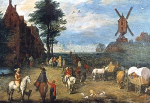 Fig. 6 : Halte de cavaliers en Flandre, Pieter Gysels, XVIIe siècle, collection Château royal de Blois