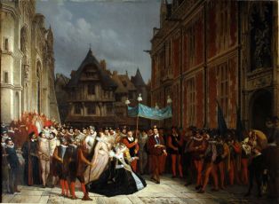 La duchesse de Nemours réclame de Henri III, le corps de son fils le duc de Guise