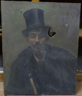 Portrait d'homme en chapeau haut de forme (Forthuny ?)