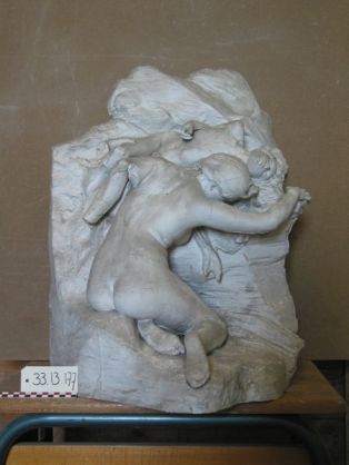 statue ; Agar et Ismaël