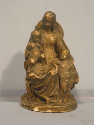 Statuette ; Vierge avec Jésus et Saint Jean