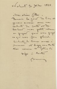 Lettre autographe signée de Maurice DUDEVANT-SAND à ses filles (Aurore et Gabrielle)