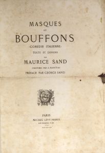 Prospectus publicitaire de l’ouvrage Masques et Bouffons de Maurice SAND