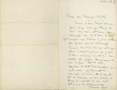 Lettre autographe de Maurice SAND à Edouard CHARTON