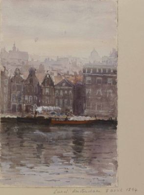Canal Amsterdam (titre inscrit), dessin