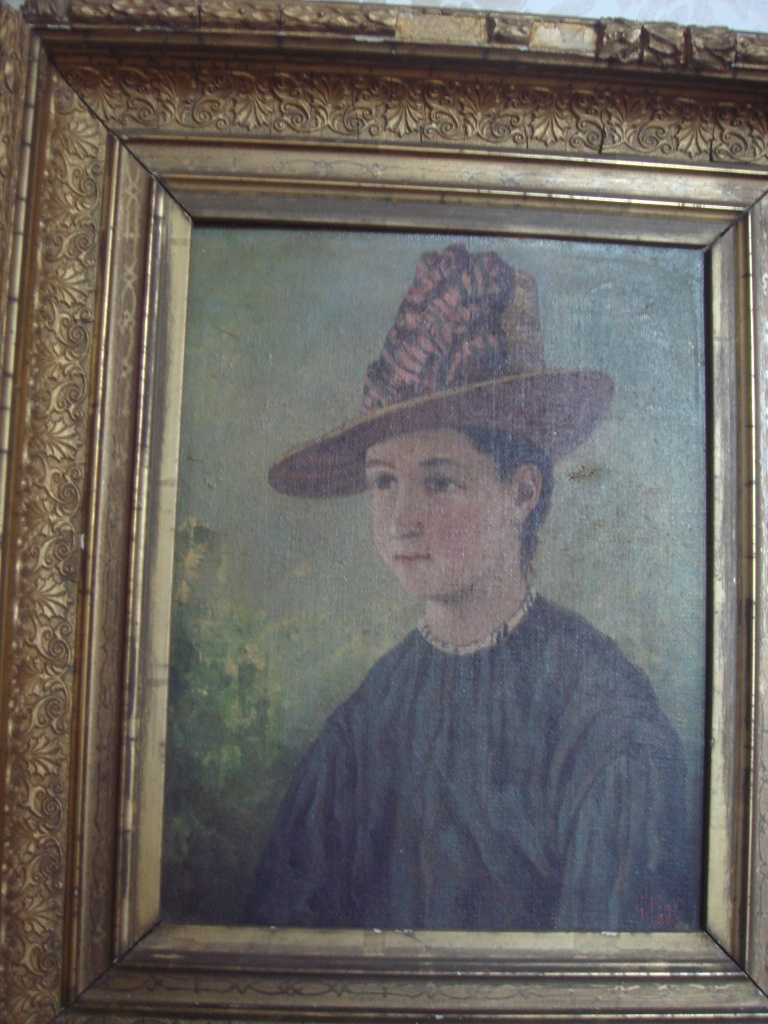 Portrait de jeune fille au chapeau de paille