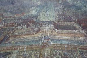 Vue du château de Châteauneuf-sur-Loire et de ses jardins à la fin du XVIIème siècle (titre factice) ; © Anthony Chatton