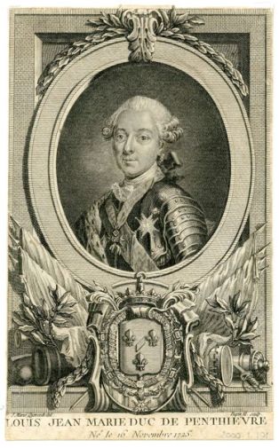 Louis Jean Marie Duc de Penthièvre Né le 16 Novembre 1725 (titre inscrit)