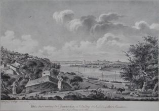 Vue des environs de Chantoceaux et d’oudon sur la Loire, allant à Nantes, / près de St Florent dit le Vieux. (titre inscrit)
