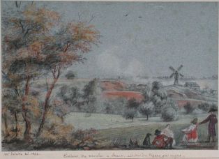 Environs du moulin a chaux, audessus du Vigaro, près Angers. (titre inscrit)