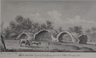 Restes ou ruine du pont St Simphorin pres de la Ville de Tours, 1818 (titre inscrit)
