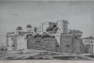 Vue du château d’angers du côté de la porte des champs , 1787 (titre inscrit)