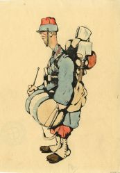 Tambour d'infanterie
Encre de Chine, aquarelle
1914
coll. MML