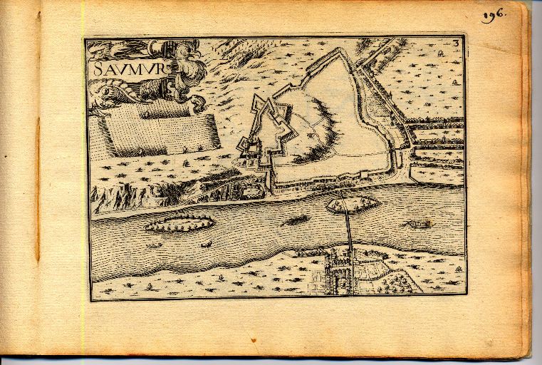 cartes ; plans ; Plans et profilz des principales villes qui fot fur la riviere de Loire, avec la carte generale et les particulierés de chafcun gouvernement d’icelles