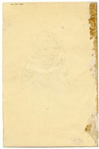 dessin à la plume portrait de Silvain BONNET de Romorantin pintre du Roi par Ovide Scribe