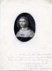 dessin à la plume portrait de Charlotte des Essarts par O...