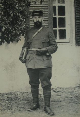 tirage photographique ; Dr. Hufnagel, médecin du bataillon "C" du 2ème Régiment de marche de la Légion étrangère